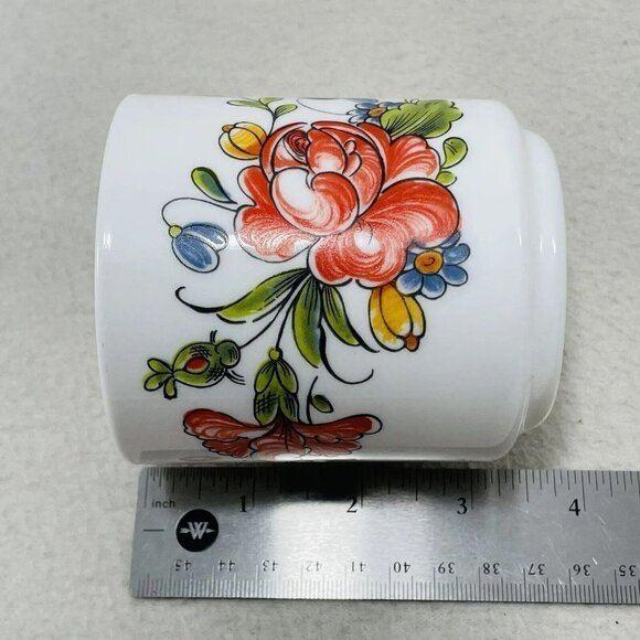 Arcopal France Mug Milk Glass White Red Flower Spring Summer Bloom Drinkware 26 - Picture 10 of 10